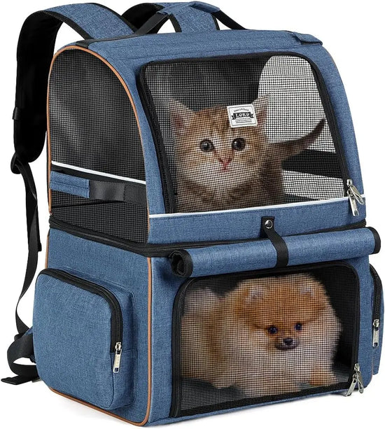 Double-Compartment Cat Backpack Carrier