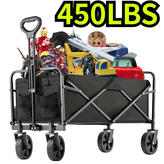Foldable cart, Foldable trailer on wheels