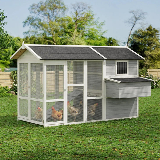 80" Large Wooden Chicken Coop for Outdoor Backyard