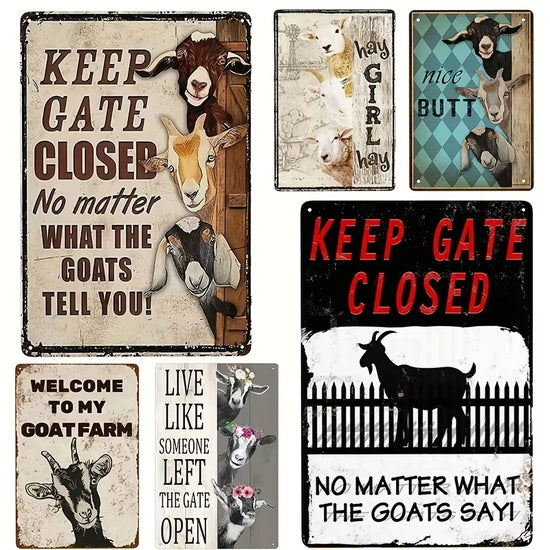 Funny Goat Farm Sign