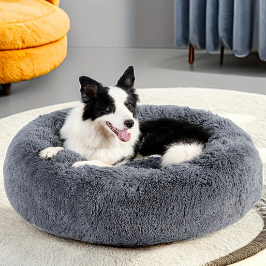 Round Long Plush Dog Kennel
