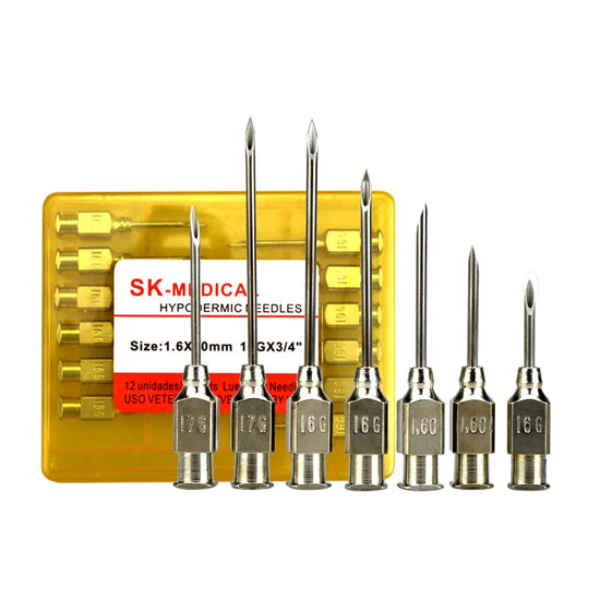10 Pcs/Boxs Farm Animals Stainless Steel Dispensing Needle Syringe