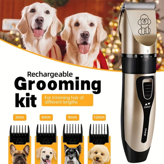 Low-noise professional USB rechargeable pet grooming tool set