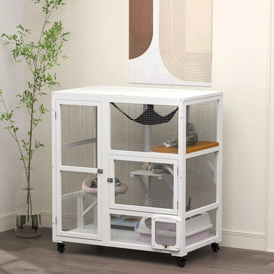 Indoor Wooden Catio, Cat House