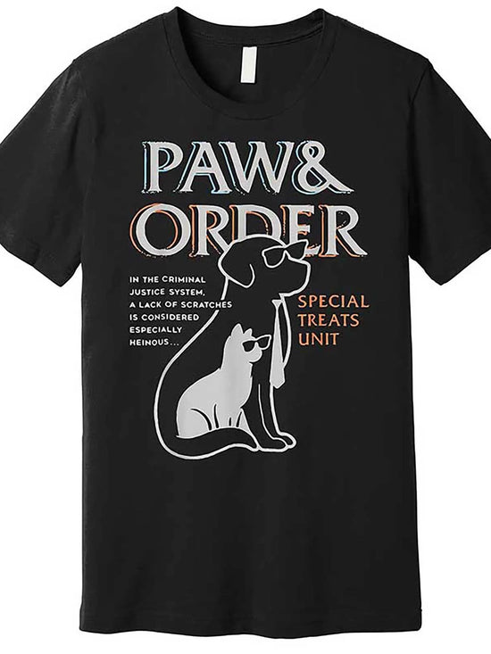 1pc Paw And Order Special Training Dog And Cat T-Shirt for Men