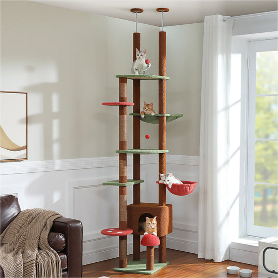 Brown Mushroom-Shaped Design Cat Tower