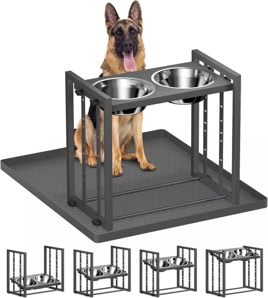 Adjustable Raised Dog Bowl Stand