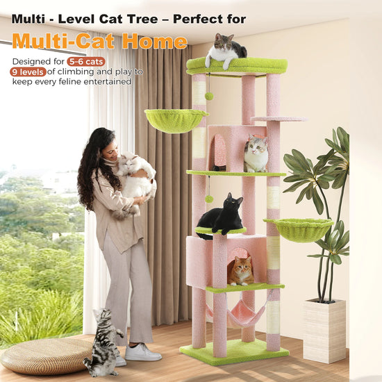 Pink Cat Tree Tower