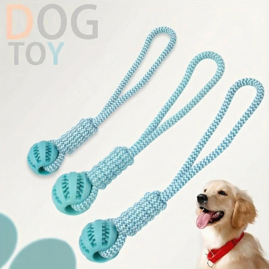 Dog Treat Dispensing Chew Toy with Rope