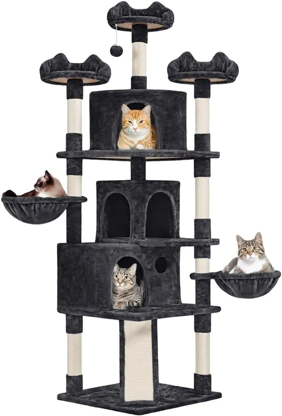 76.5in Large Cat Tree with 3 Condos