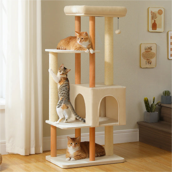 Modern Wooden Cat Tree