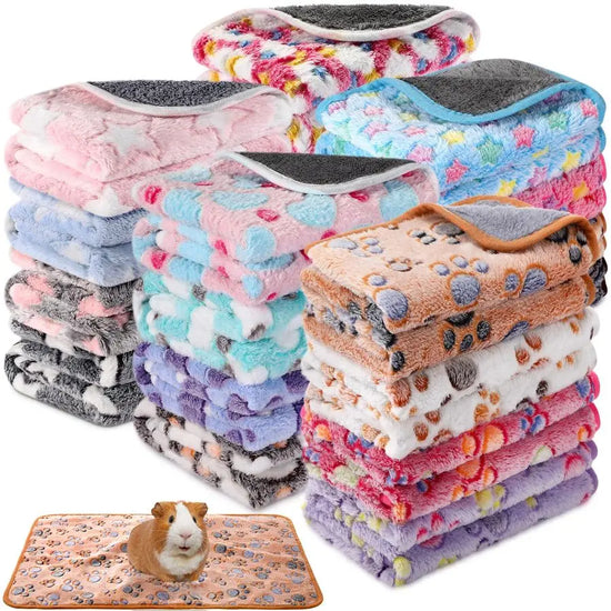 20 Pcs Waterproof Small Pet Fleece Blanket Bulk